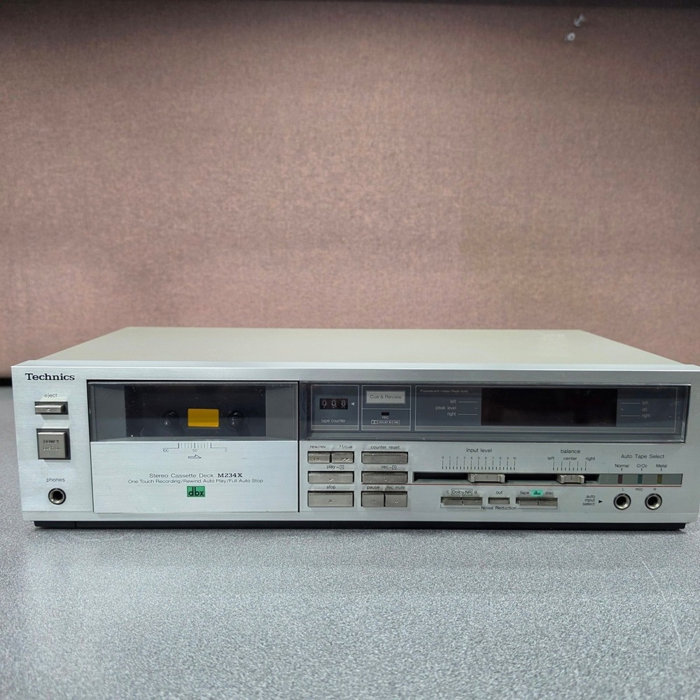 Technics RS-M234X Stereo Cassette Deck Silver Excellent dbx Dolby B C WORKS